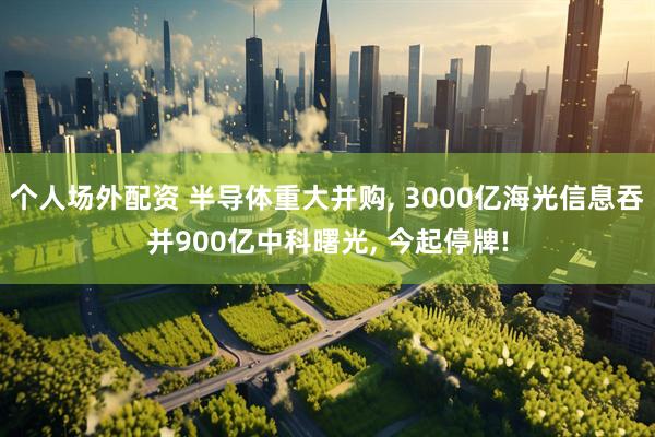 个人场外配资 半导体重大并购, 3000亿海光信息吞并900亿中科曙光, 今起停牌!