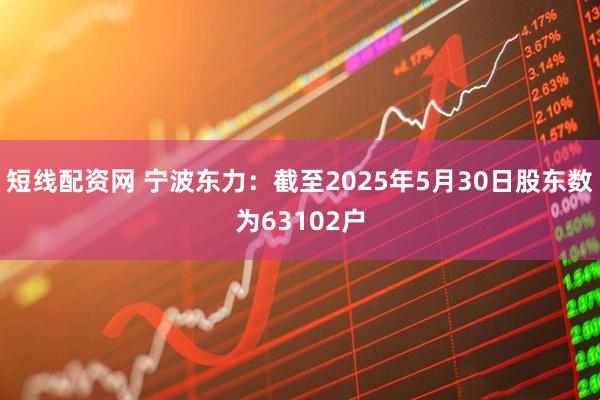 短线配资网 宁波东力：截至2025年5月30日股东数为63102户
