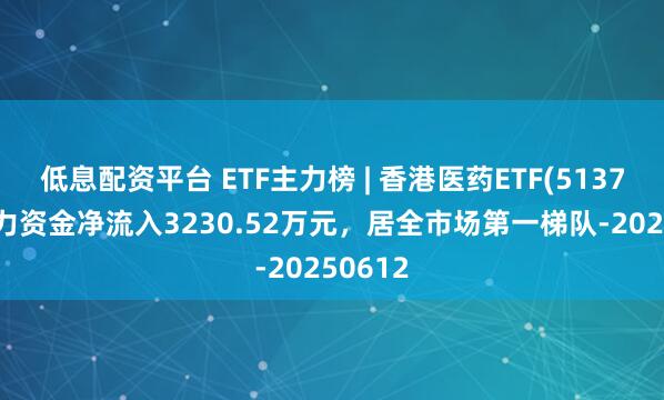 低息配资平台 ETF主力榜 | 香港医药ETF(513700)主力资金净流入3230.52万元，居全市场第一梯队-20250612