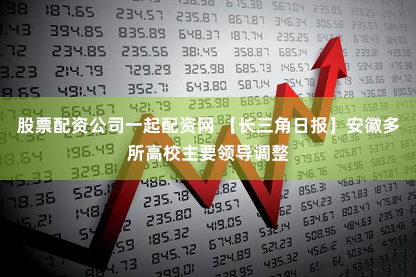 股票配资公司一起配资网 【长三角日报】安徽多所高校主要领导调整